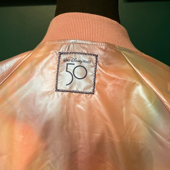 NWT Walt Disney World 50th Anniv EARidescent Pink Windbreaker Mickey Jacket - Picture 9 of 14